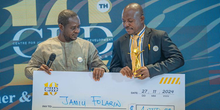 Jamiu Folarin Wins CJID’s Best Reporting on Social Accountability in West Africa